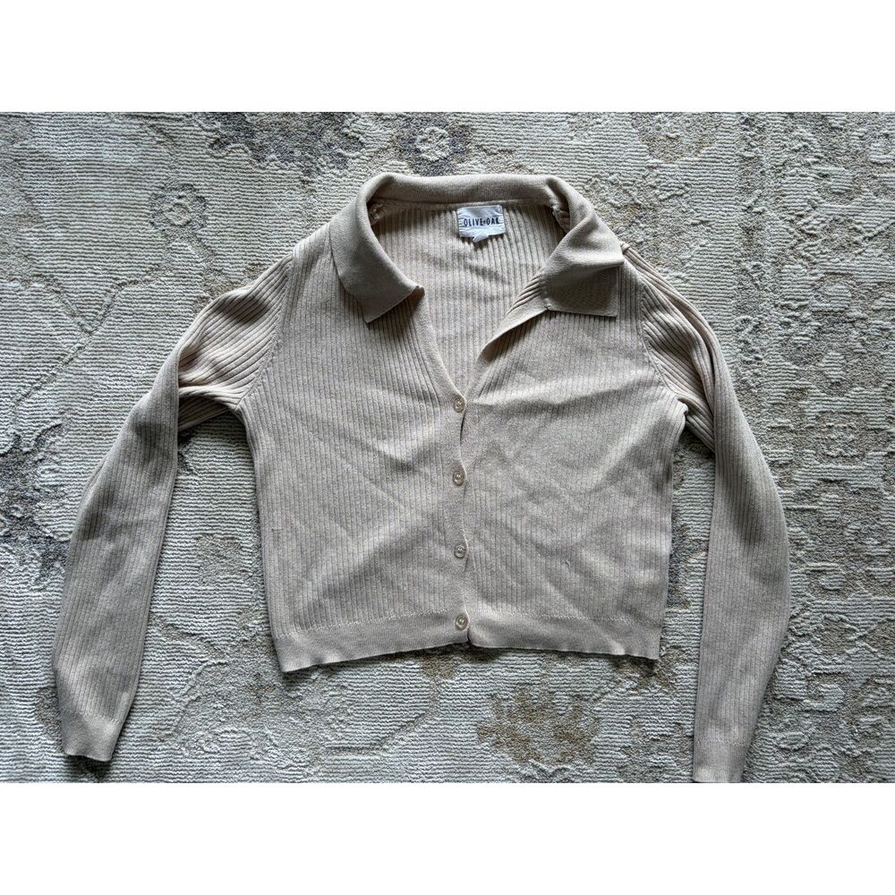 Cropped Long Sleeve - Olive + Oak Ribbed